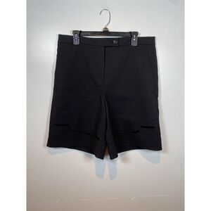 Tibi Long Wool Shorts Black‎ Bermudas Mid Rise Size 2